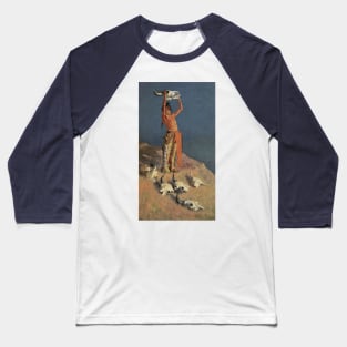 Conjuring Back the Buffalo by Frederick Remington Baseball T-Shirt